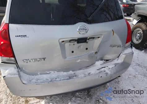 2004 Nissan Quest 3.5 Sl z USA, uszkodzony, nr VIN 5N1BV28U84N307160